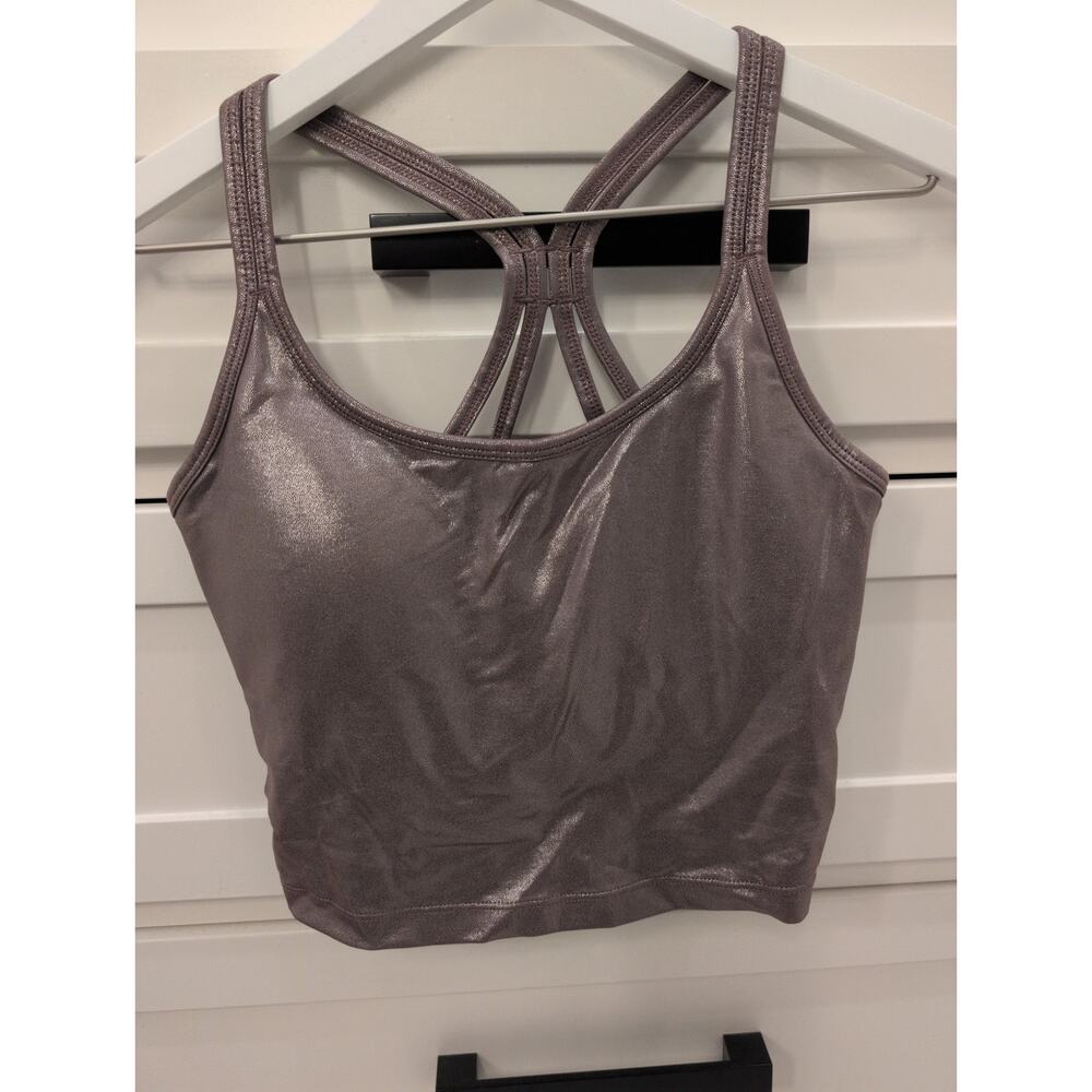 Calvin Klein Performance Metallic Womans Crop Take Top S